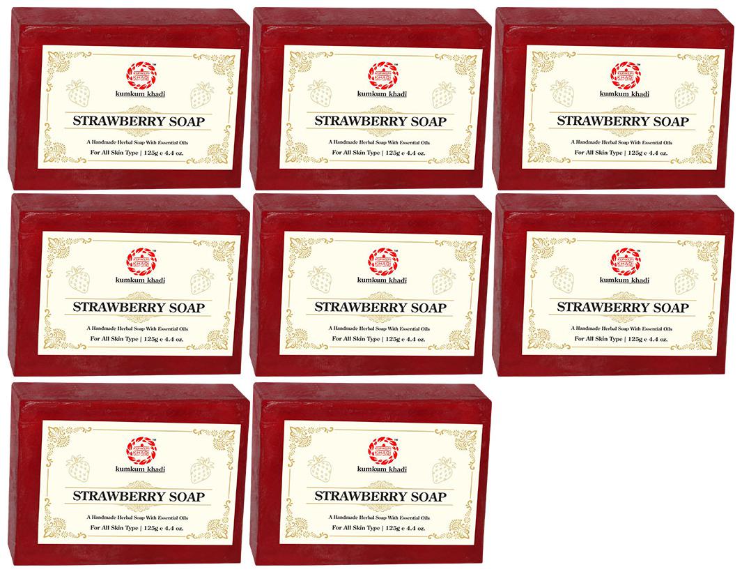 

Kumkum Khadi Strawberry Soap 125g (Pack of 8)