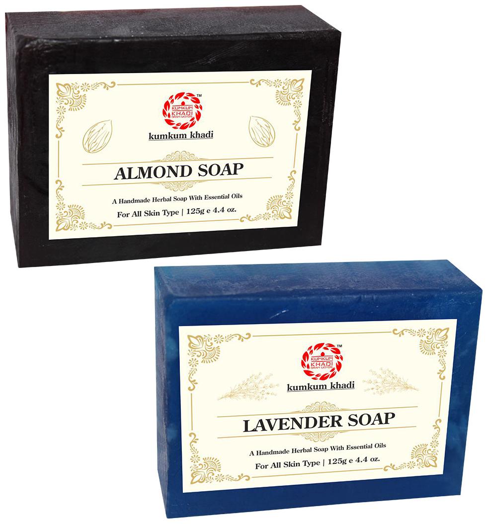 

Kumkum Khadi Herbal Almond and Lavender Soap 125 g Each ( Pack Of 2 )
