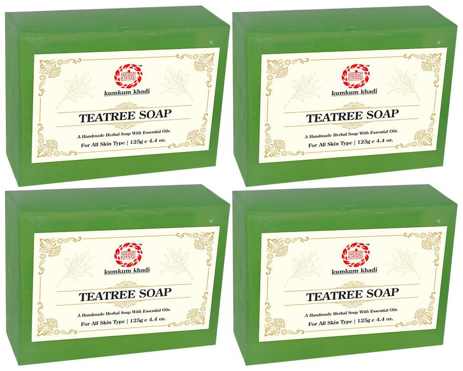 

Kumkum Khadi Teatree Soap 125 g (Pack of 4)