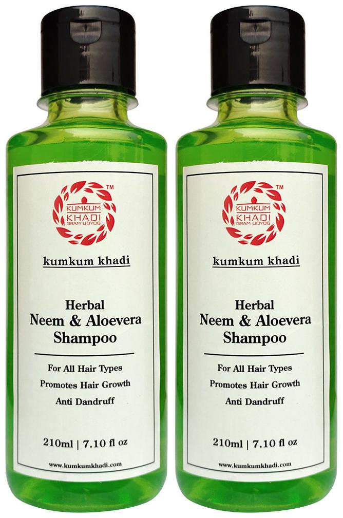 

Kumkum Khadi Herbal Neem Aloevera Shampoo - 210ml (Pack of 2)