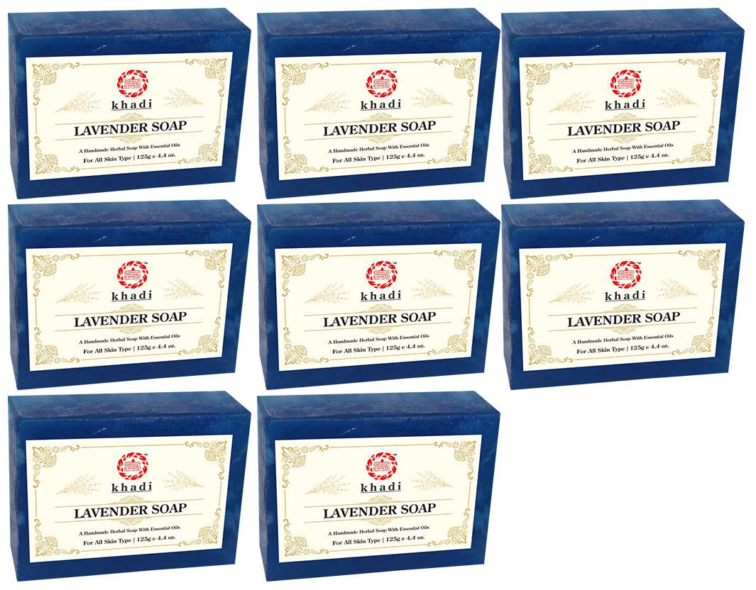 

Kumkum Khadi Herbal Lavender Soap 125g (Pack of 8)