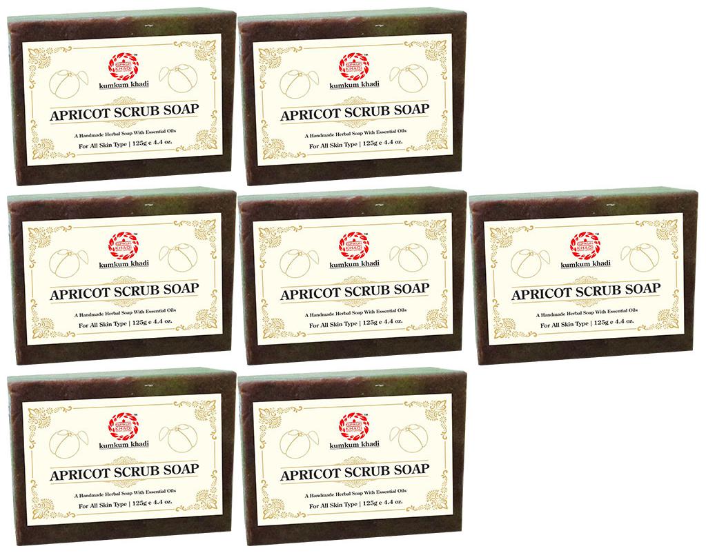 

Kumkum Khadi Apricot Scrub Soap -125g (Pack of 7)