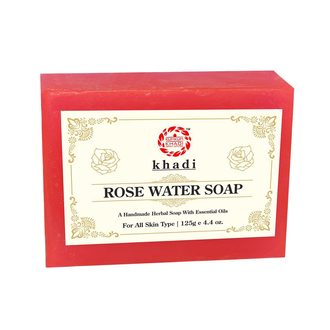 

Kumkum Khadi Herbal Rose Water Soap 125g (Pack of 7)