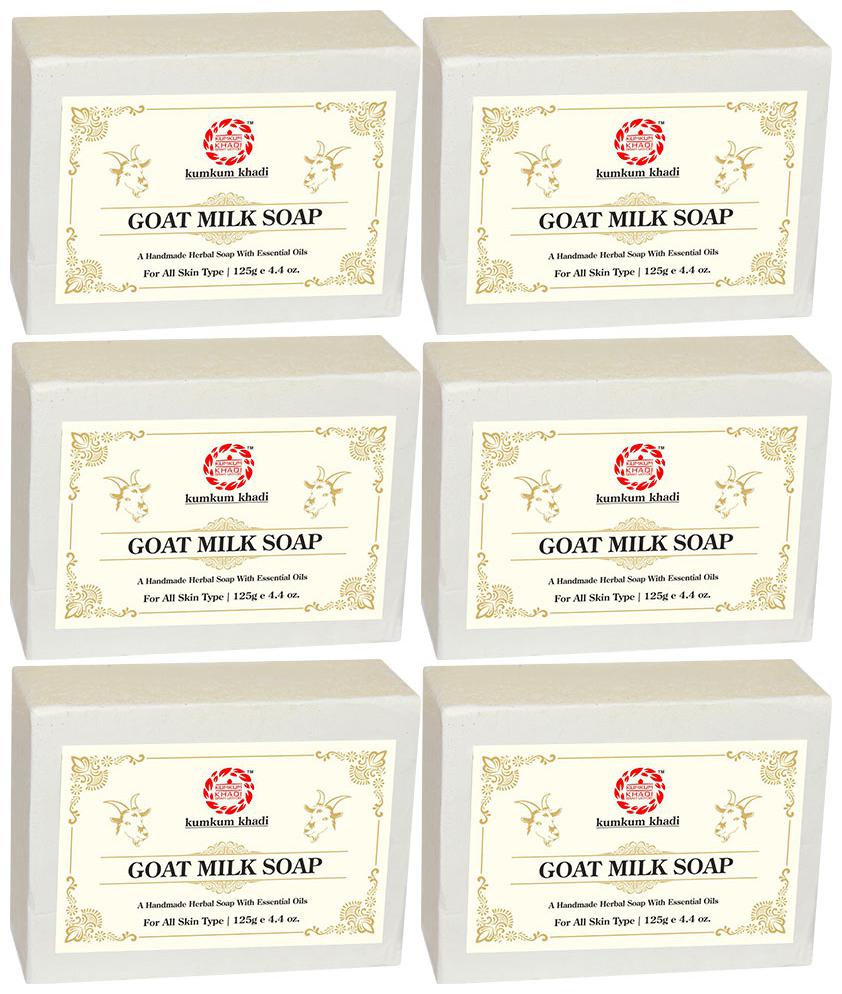

Kumkum Khadi Goat Milk Soap - 125g Pack of 6
