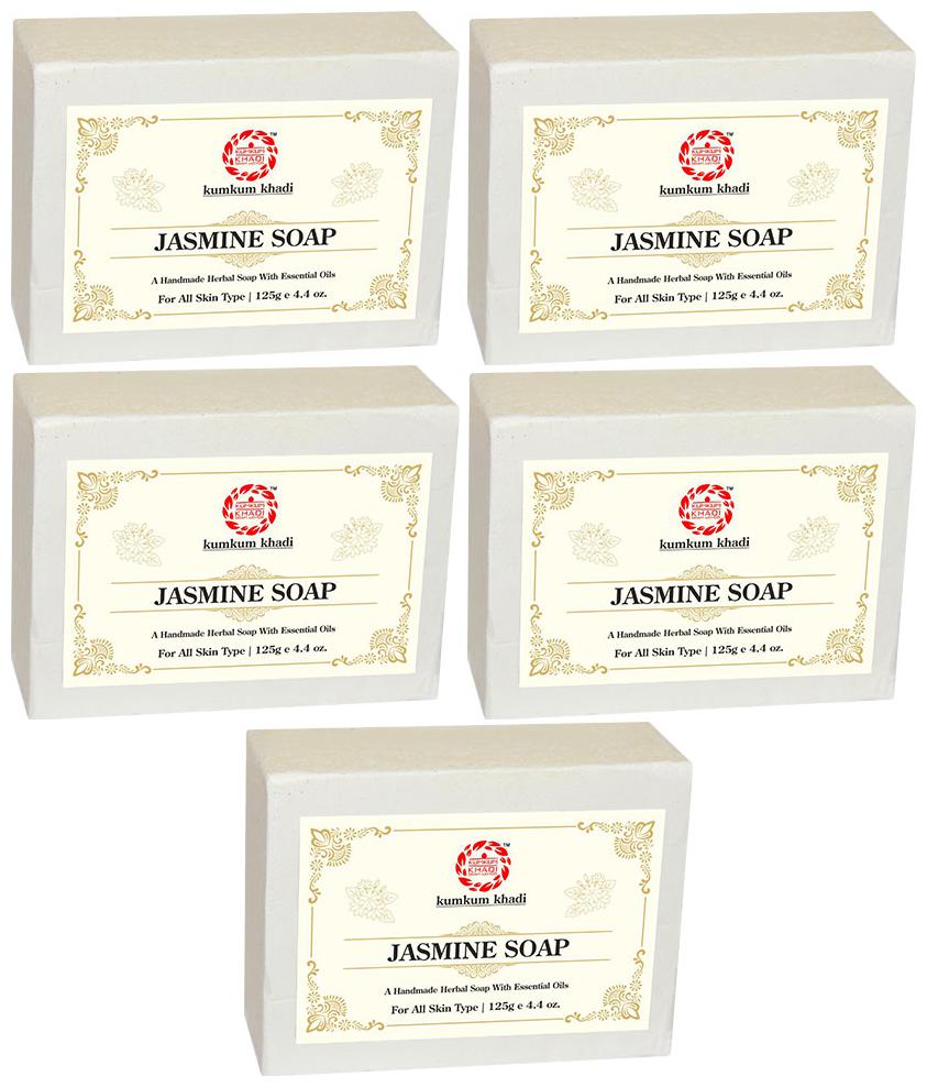 

Kumkum Khadi Jasmine Soap 125 g ( Pack of 5 )