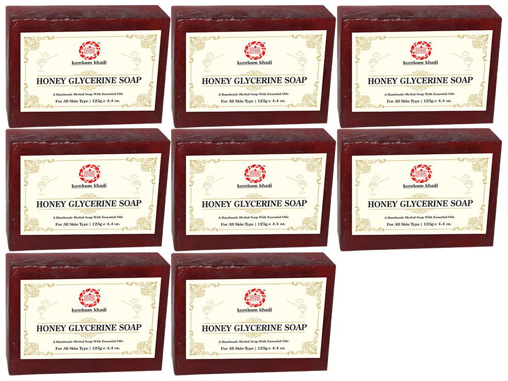 

Kumkum Khadi Honey Glycerine Soap 125g (Pack of 8)