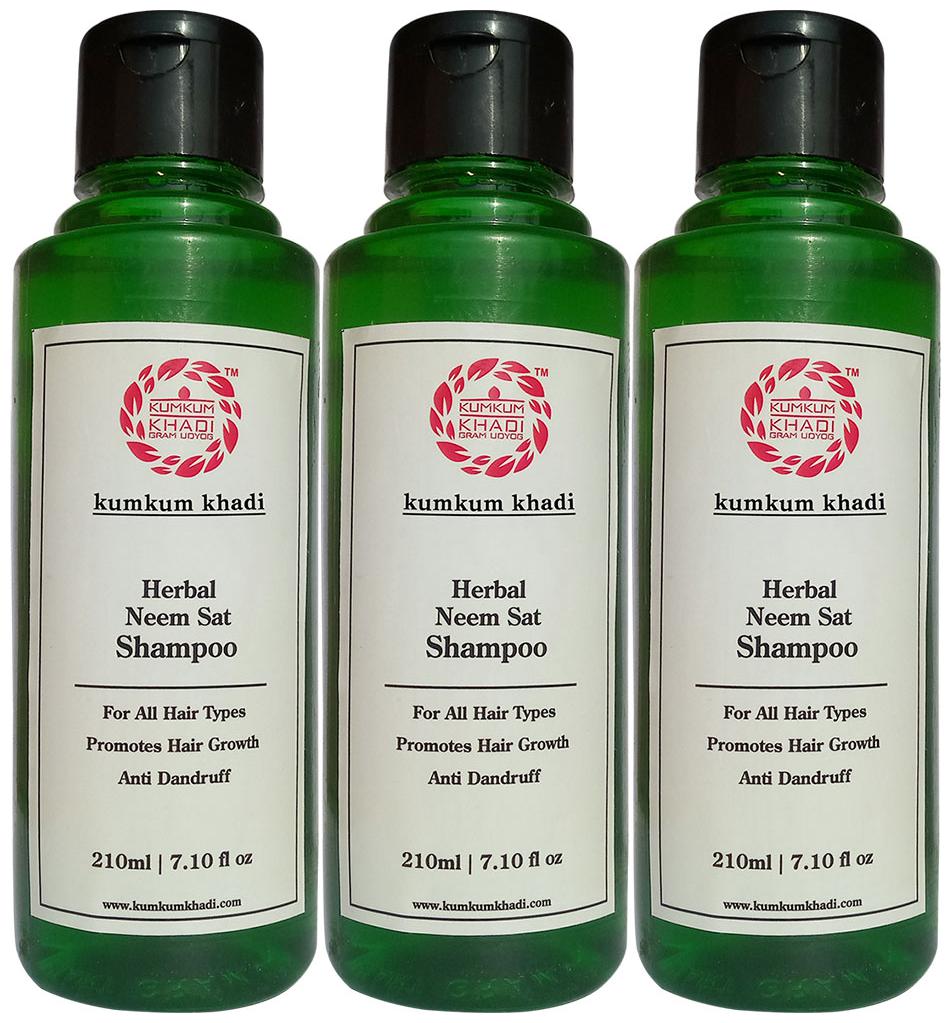 

Kumkum Khadi Herbal Neem Sat Shampoo - 210ml (Pack of 3)