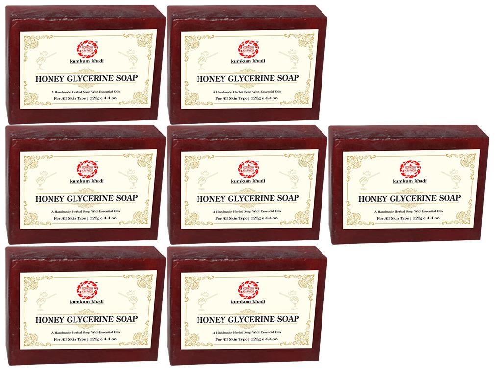 

Kumkum Khadi Honey Glycerine Soap -125g (Pack of 7)
