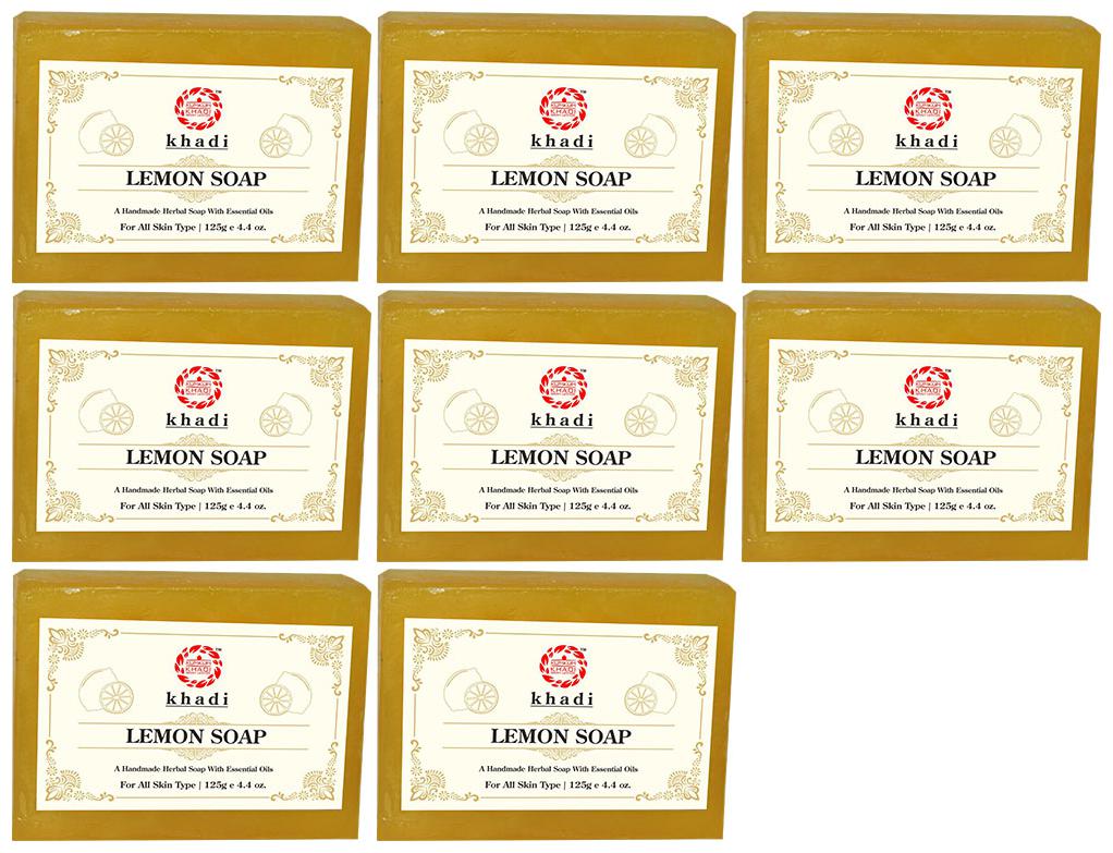 

Kumkum Khadi Herbal Lemon Soap 125g (Pack of 8)