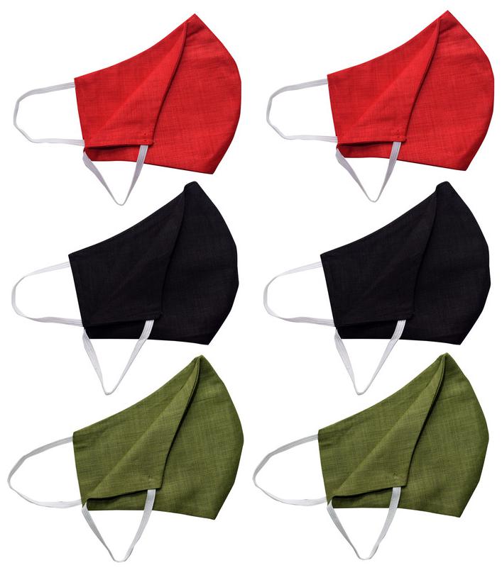 

KUNDAN 3 Layer Face Mask With Earloop (Pack Of 6)