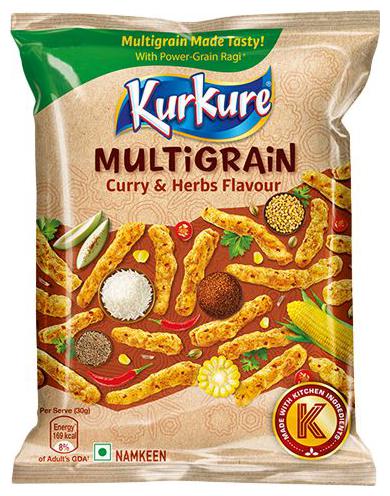 

Kurkure Namkeen - Multigrain Curry Herb Flavour 85 g