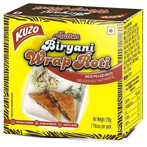 

Kuzo Wrap Roti - Mutton Biryani 270 g