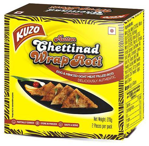 

Kuzo Wrap Roti - Mutton Chettinad 270 g