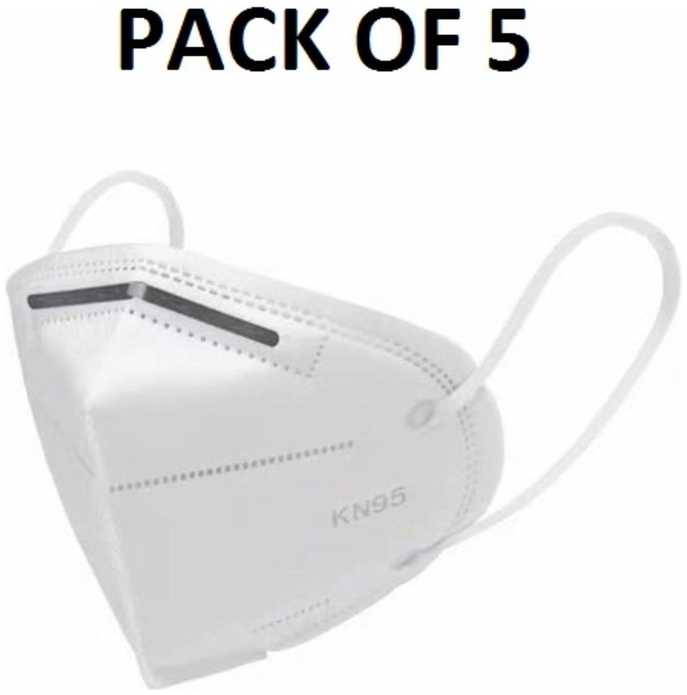 

L O F Lords of Fashion Anti Pollution Activate KN95 Mask White (Pack of 5)