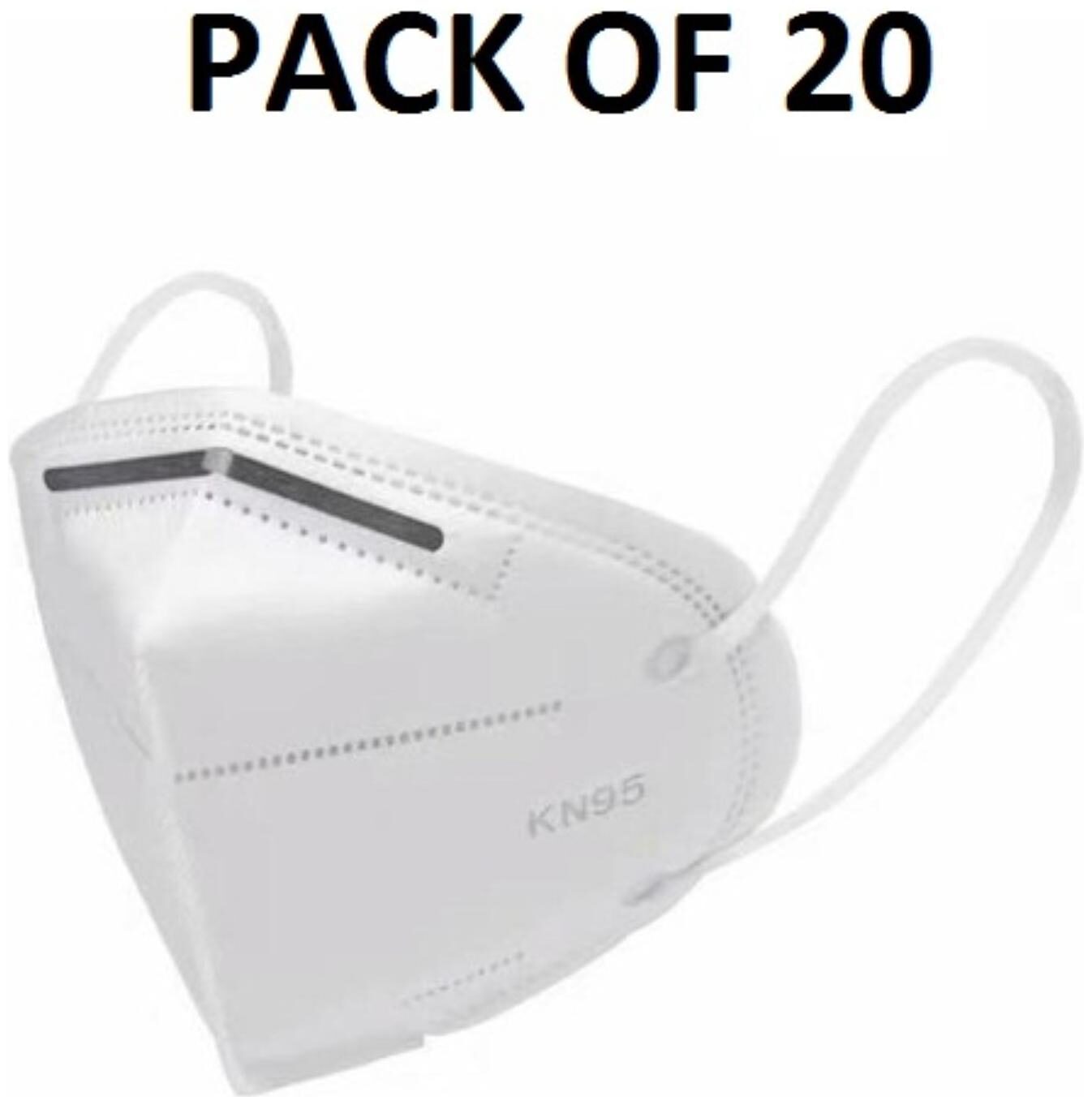 

L O F Lords of Fashion Anti Pollution Activate KN95 Mask White (Pack of 20)