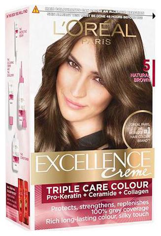 

L Oreal Paris Excellence Creme Hair Color - 5 Natural Brown 172 g