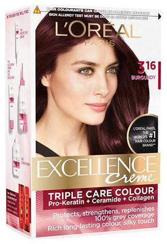 

L Oreal Paris Excellence Creme Hair Color - 3 16 Burgundy 172 g