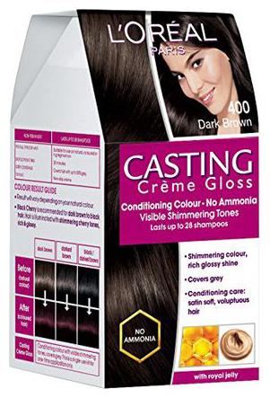 

L Oreal Paris Casting Creme Gloss Hair Colour Dark Brown 400 87 5 g 72 ml
