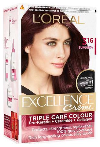 

L Oreal Paris Excellence Creme Hair Color - 3 16 Burgundy 172 g