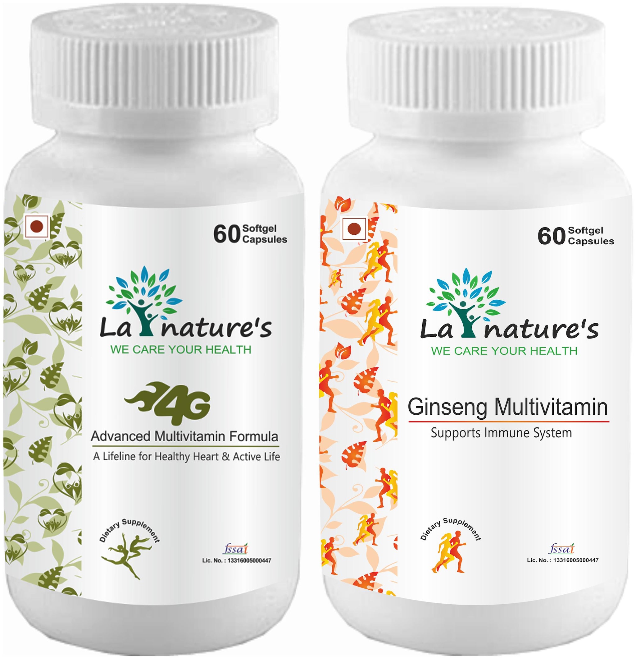 

La Nature s 4G Advanced Multivitamin Formula with Ginseng Multivitamin 60 Capsules (Pack of 2)