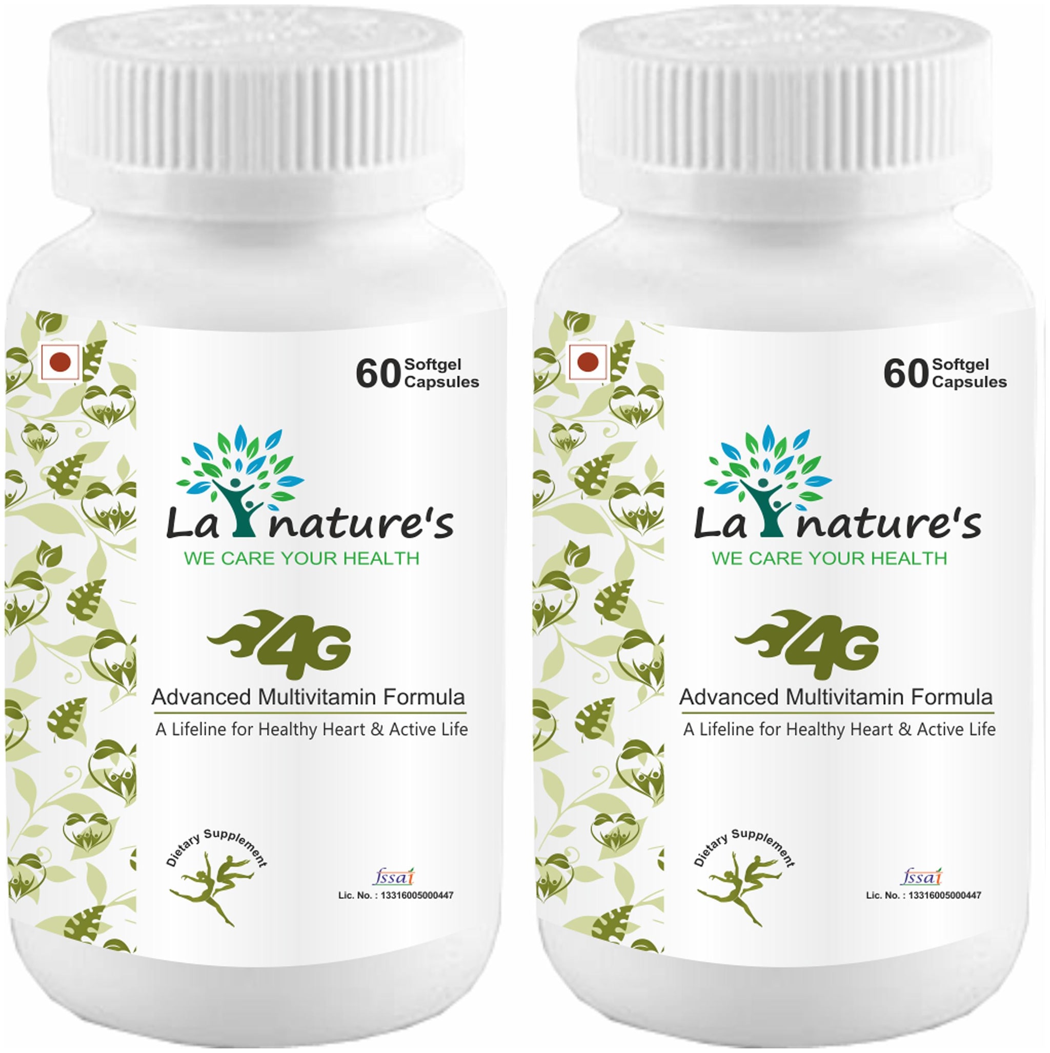 

La Nature s 4G Advanced Multivitamin Formulawith 60 Capsules (Pack of 2)