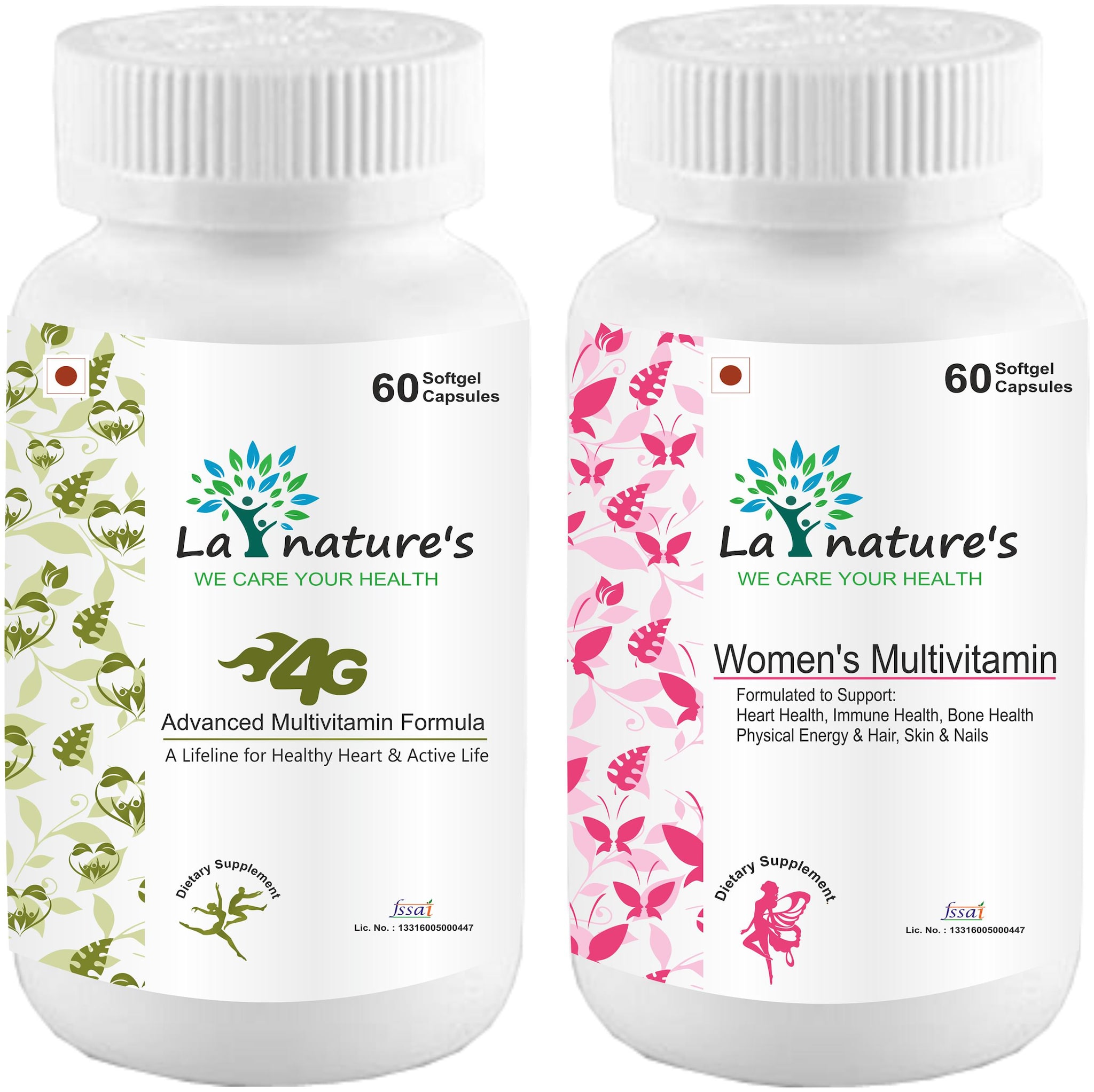 

La Nature s 4G Advanced Multivitamin Formula with Women S Multivitamin 60 Capsules (Pack of 2)