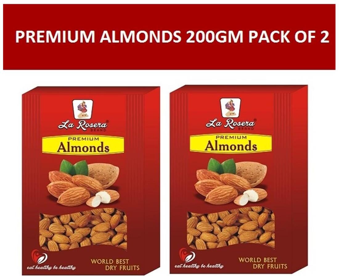 

La Rosera California Almonds 200g (Pack of 2)