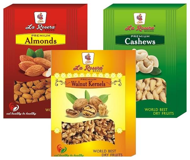 

La Rosera Walnuts (Akhrot) 250g California Almond (Badam) 250g Cashew Nuts (Kaju) 250g