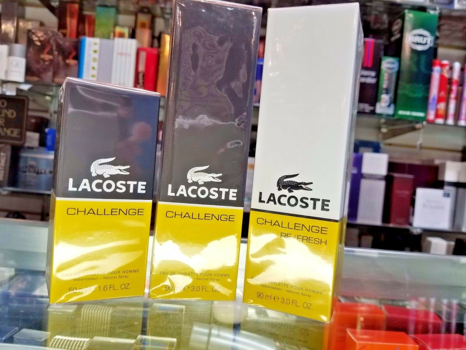 

Lacoste CHALLENGE RE FRESH 1 6 3 oz Eau de Toilette Spray for MEN SEALED
