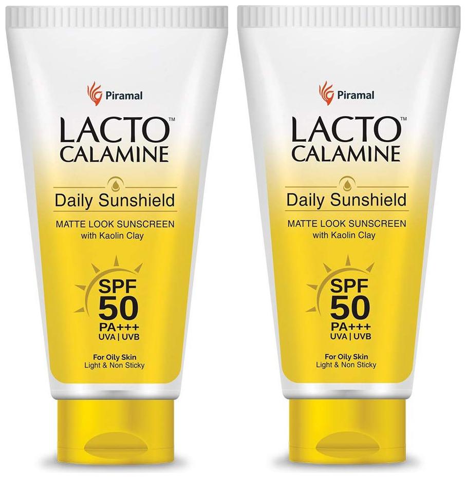 

Lacto Calamine Sunshield Matte Look Sunscreen SPF50 Pa For Oily Or Acne Prone Skin 50 g (Pack Of 2)