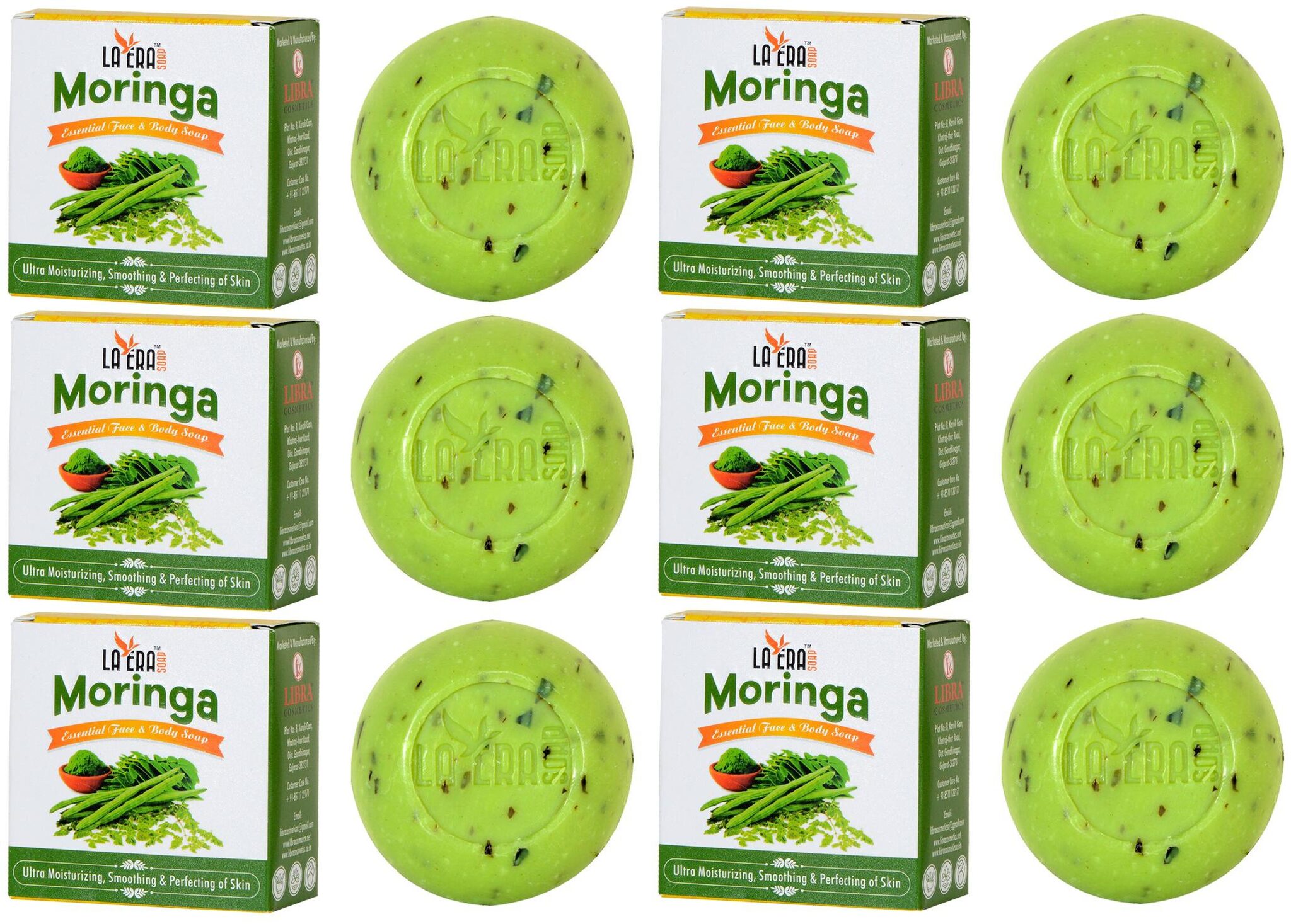 

Laera Moringa Essential Face Body Soap 100g (Pack Of 6)
