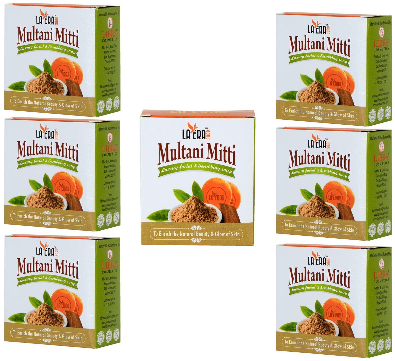 

Laera Multani Mitti Facial Scrubbing Soap 100g (Pack Of 7)