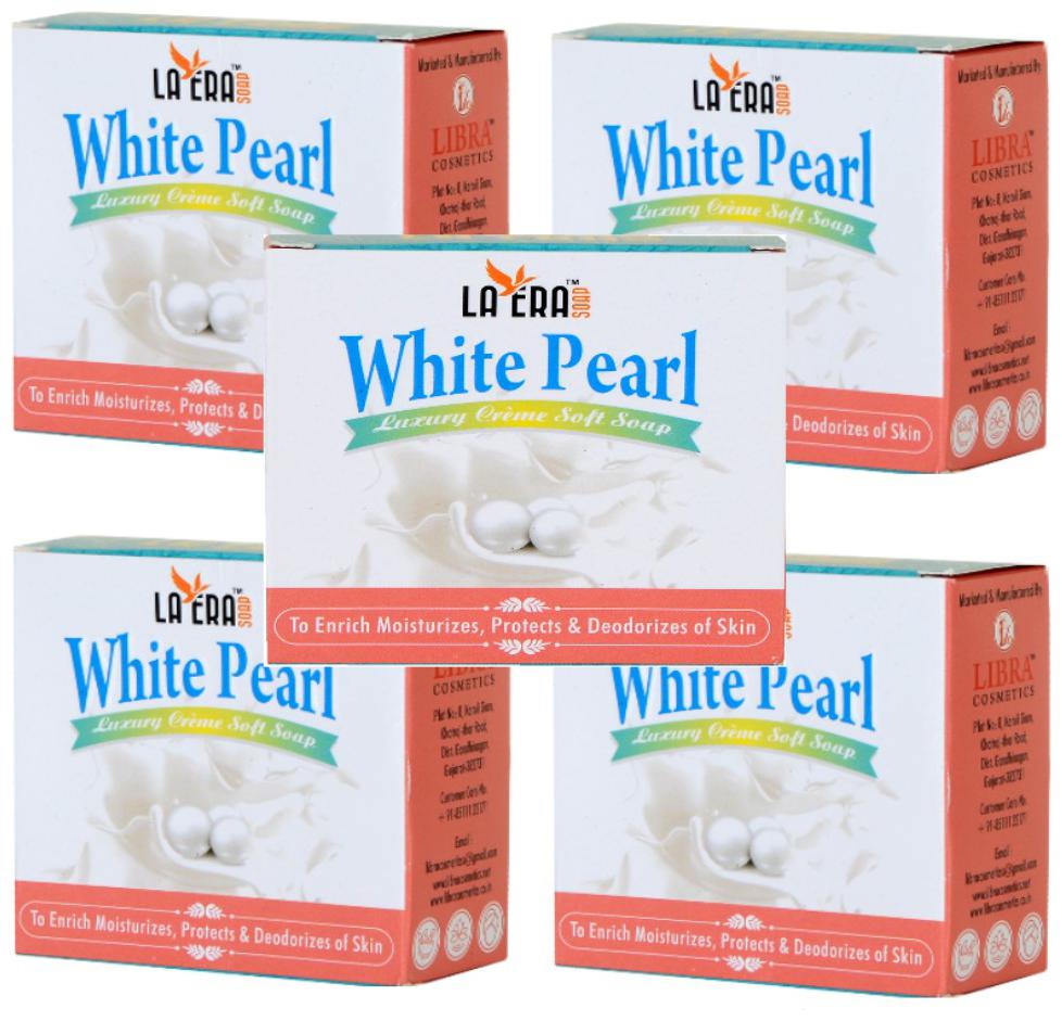 

Laera White Cream Soft Milk Bath Soap 100g (Pack of 5)