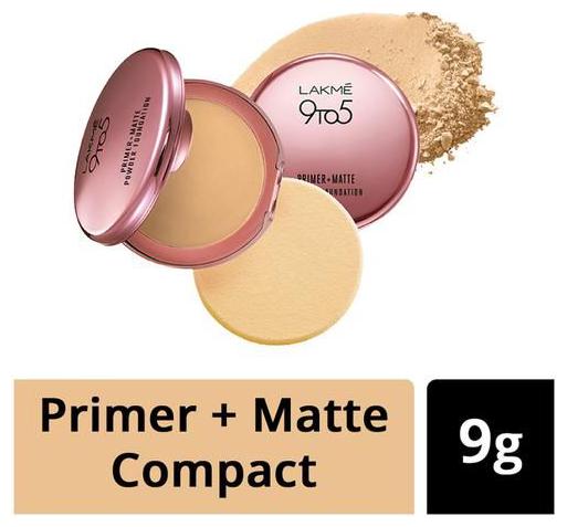 

Lakme 9 to 5 Primer Matte Powder Foundation Compact 9 g