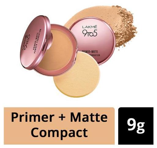 

Lakme 9 to 5 Primer Matte Powder Foundation Compact 9 g