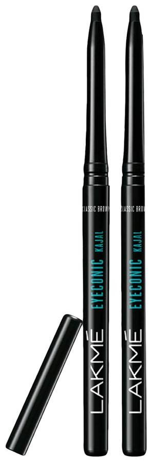 

Lakme Eyeconic Kajal Twin Pack Black 0 35g with 0 35g