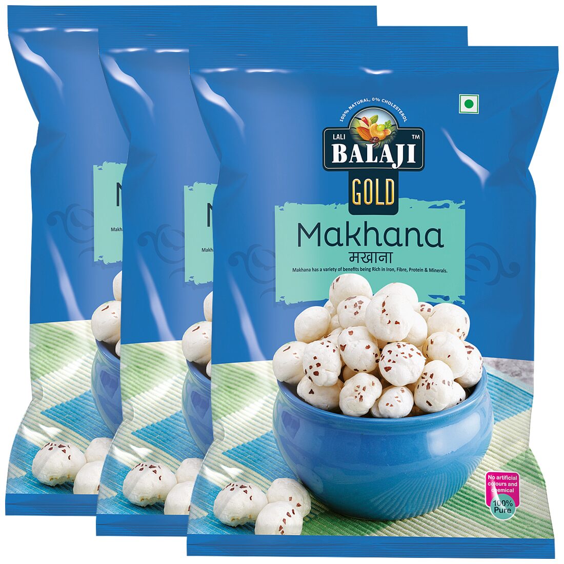 

Lali Balaji Makhana Foxnuts 100 g Each (Pack of 3)