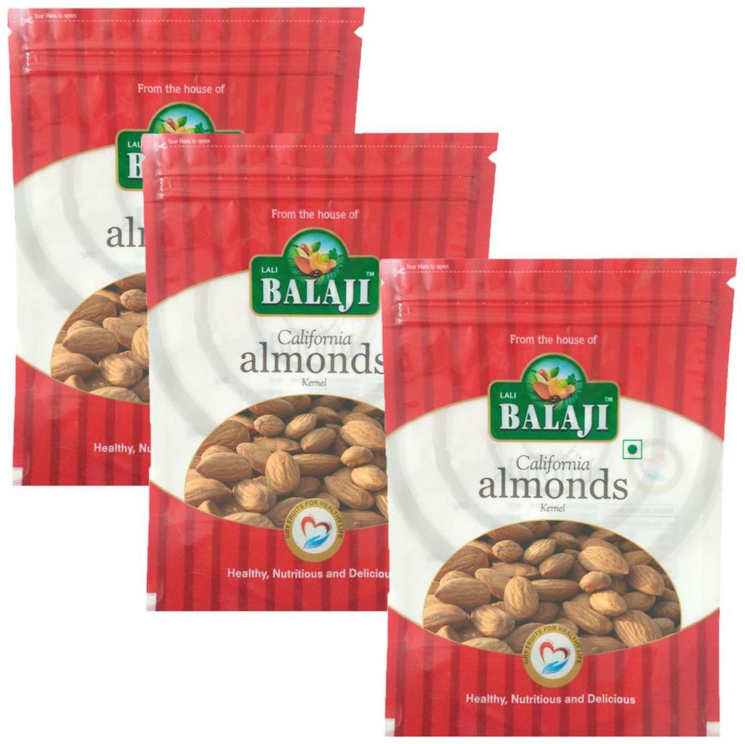 

Balaji Calfornia Almonds regular 600G (Pack Of 3 200g Each)