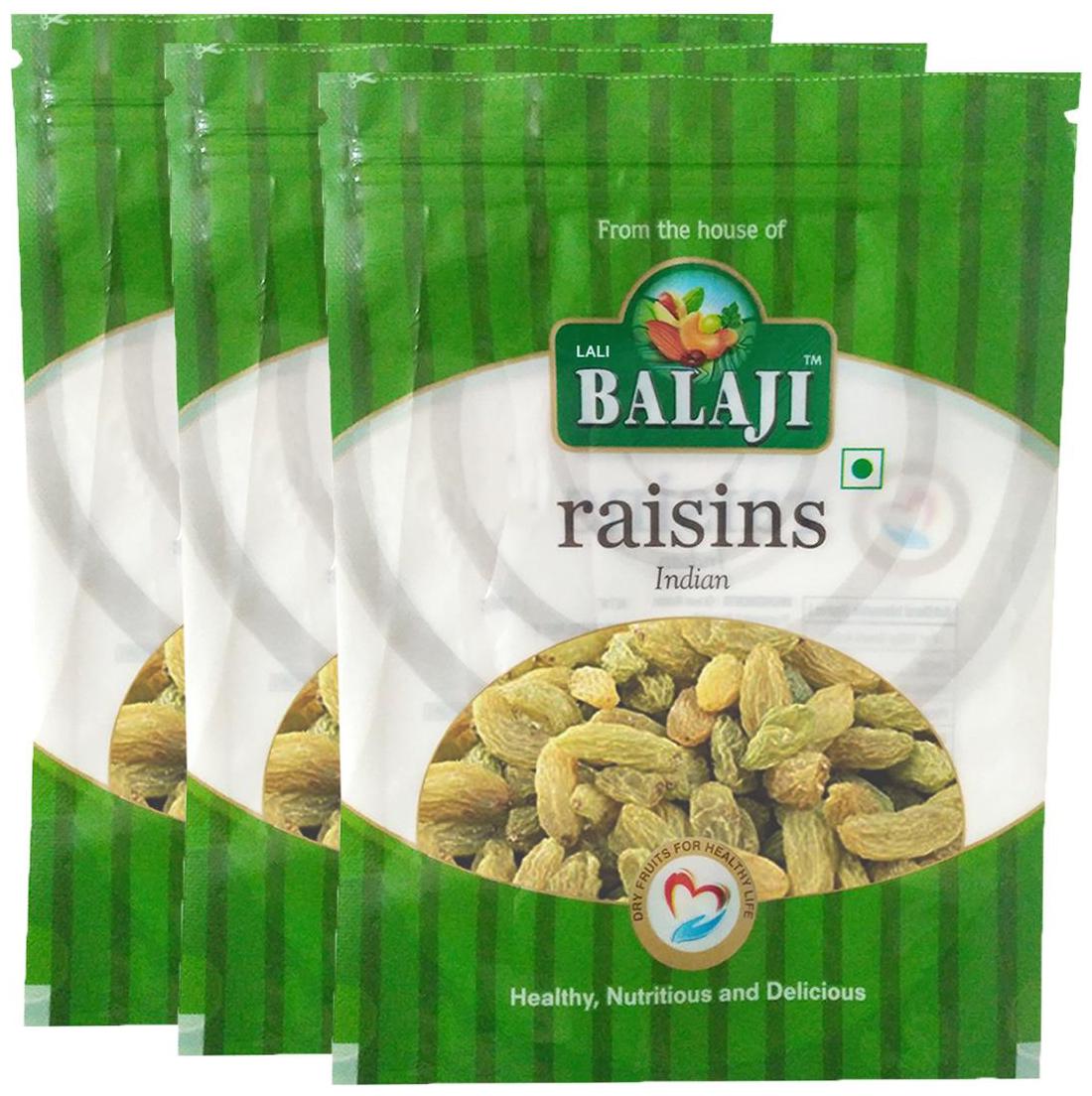 

Balaji Green Indian Raisins Kishmish 600G (Pack Of 3 200g Each)