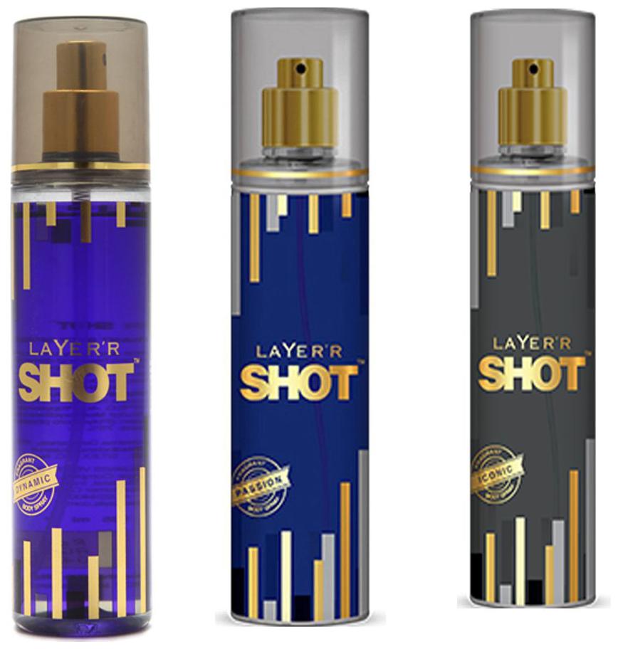 

LAYER R SHOT GOLD ICONIC DYNAMIC PASSION 135 ml (Pack of 3)