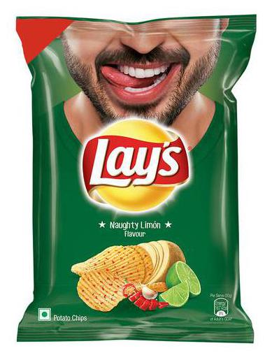 

Lays Potato Chips - Naughty Limon Flavour 55 g Pouch