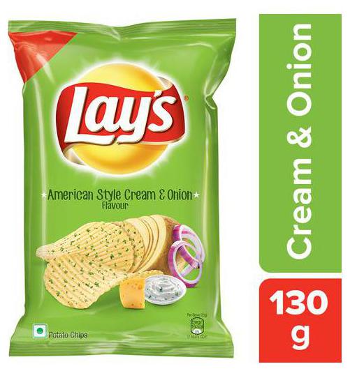 

Lays Potato Chips - American Style Cream Onion Flavour 130 g