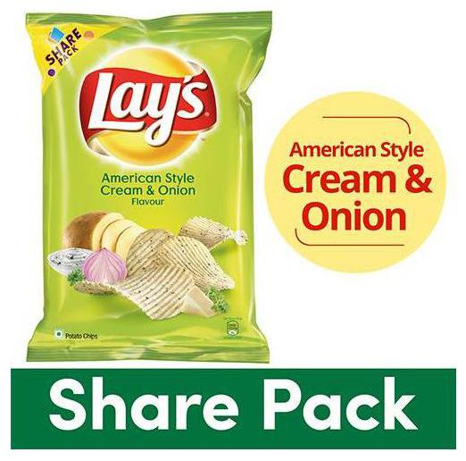 

Lays Potato Chips - American Style Cream Onion Flavour 90 g