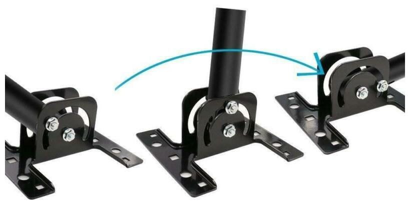 Leadzm G01 Universal 180°Adjustable TV Antenna J-Pole Aerial Bracket Black