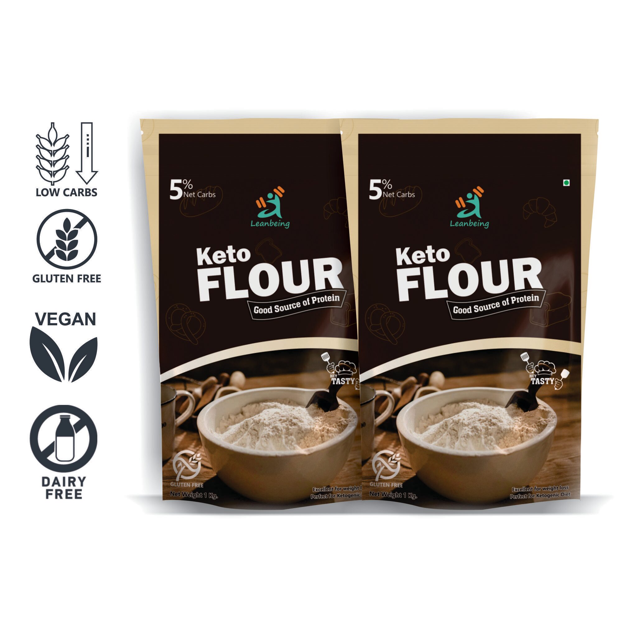 

Leanbeing Keto Flour 1kg (Pack of 2)