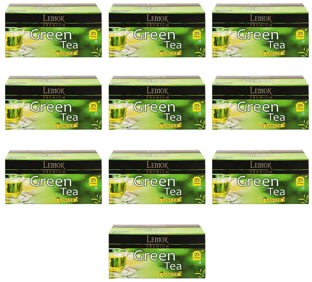 

Lemor Ginger Green Tea 10 x 25 Tea Bag (40g each box)(Pack of 10)