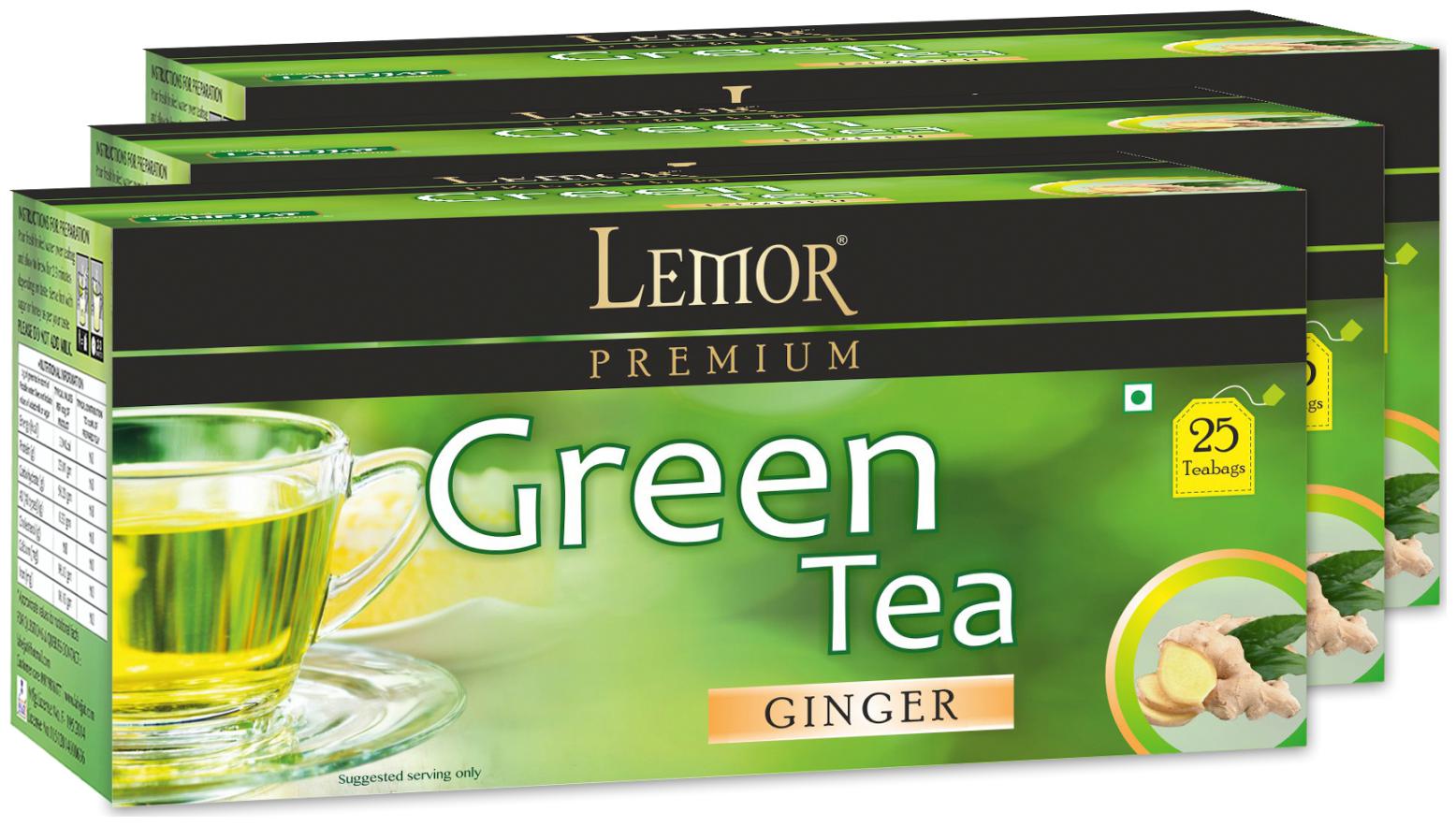 

Lemor Ginger Green Tea Bag (3 Pack of 25 pc)