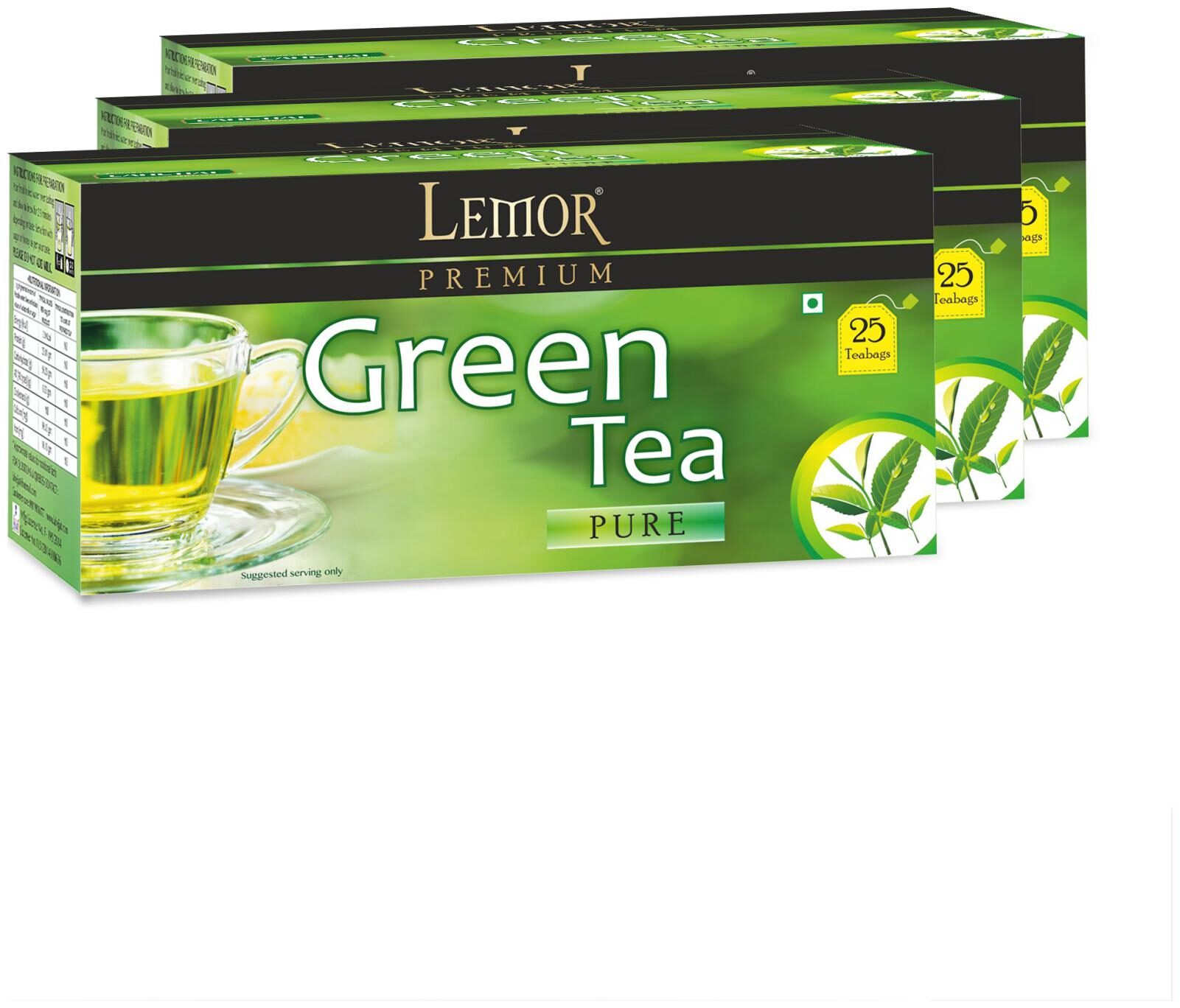 

Lemor Green Tea (3 pack of 25 Tea Bag)