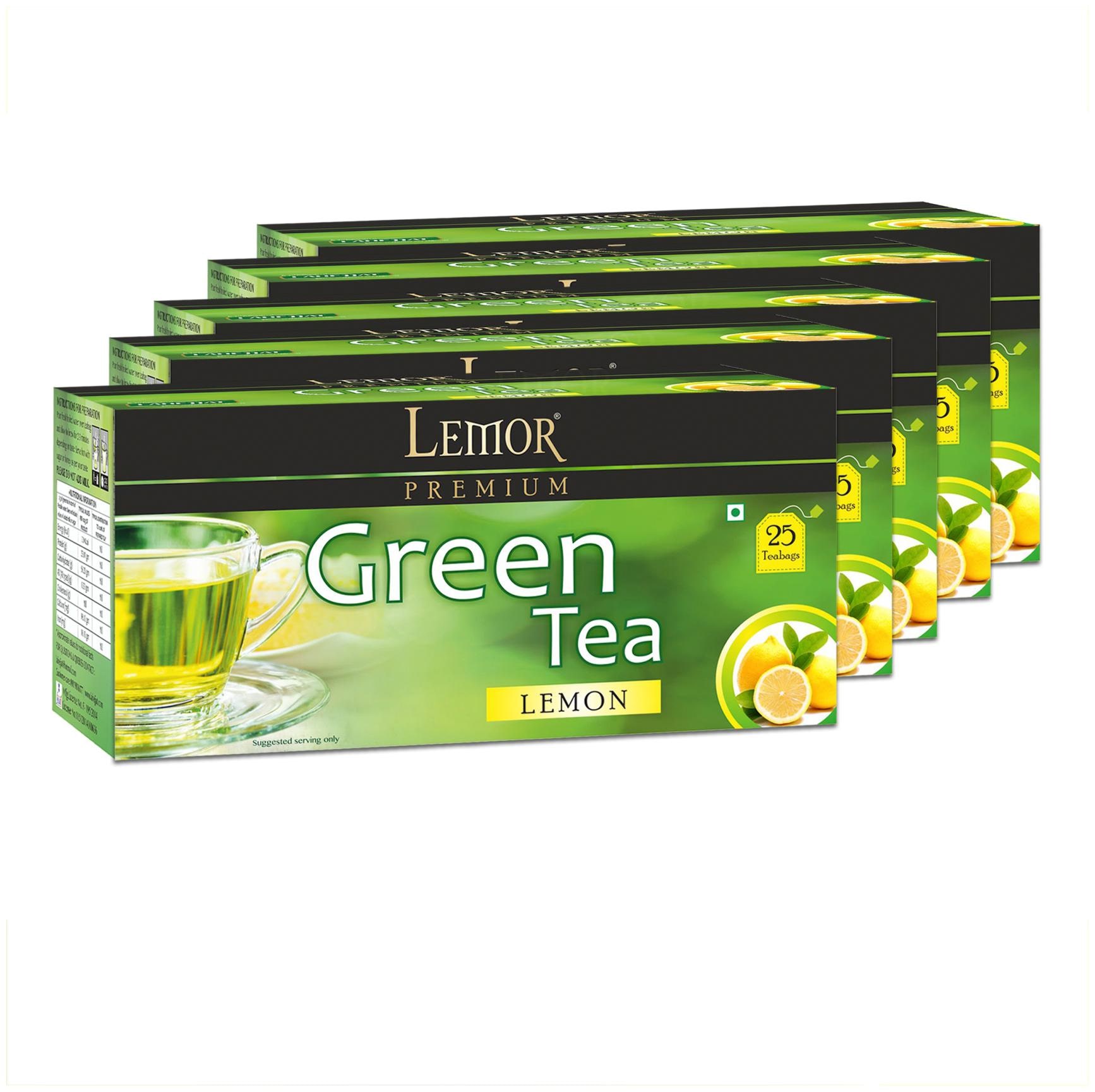

Lemor Lemon Green Tea (5 pack of 25 Tea Bag)
