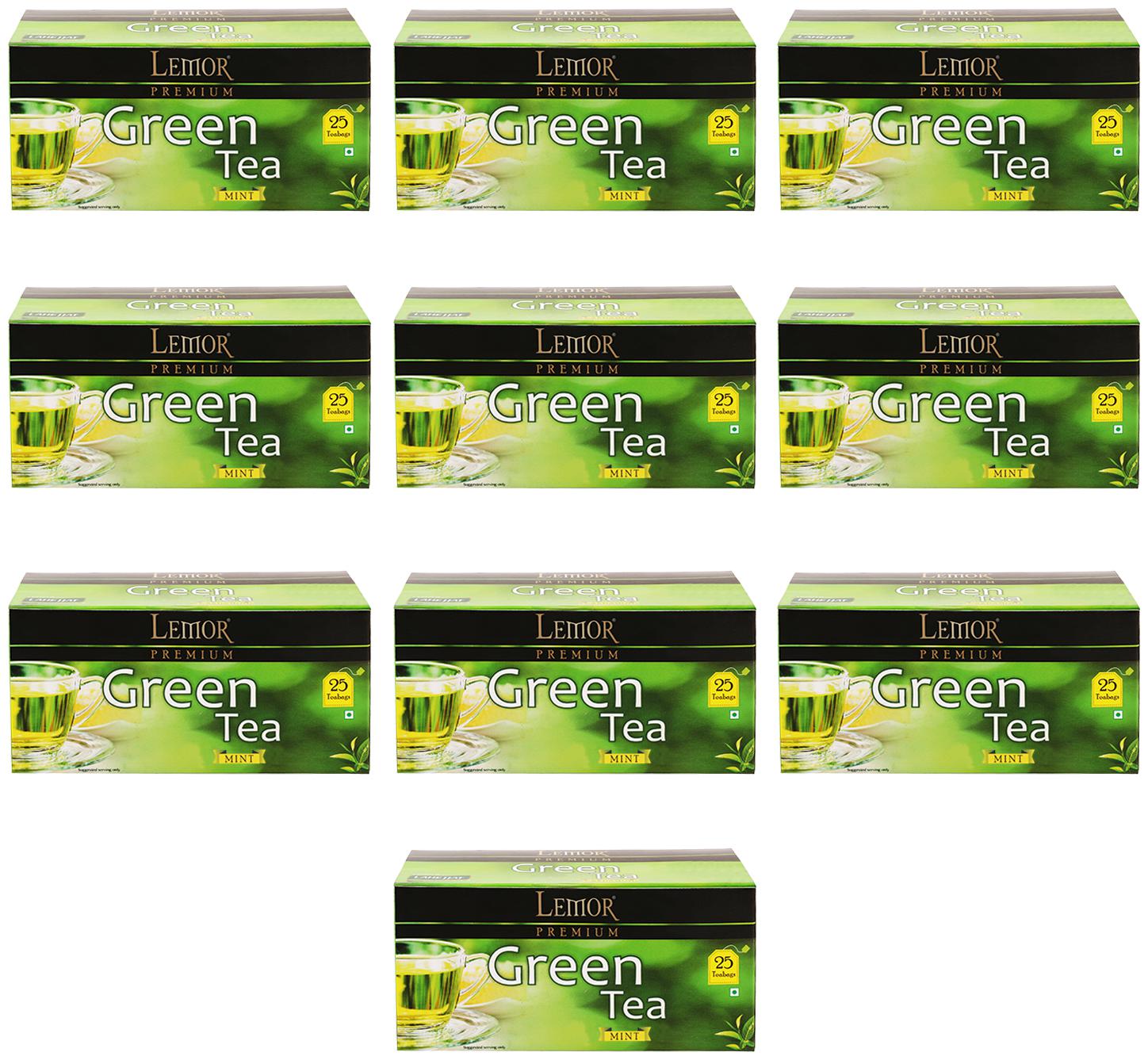 

Lemor Mint Green Tea 25 Tea Bag 40 g (Pack of 10)